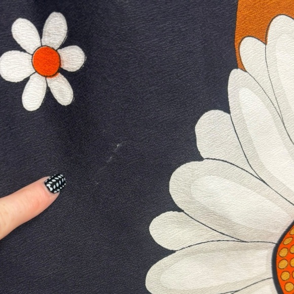 VTG 1960's ALICE Polynesian Daisy Hippie Hawaiian Mini Dress Retro Art to Wear - Picture 3 of 13